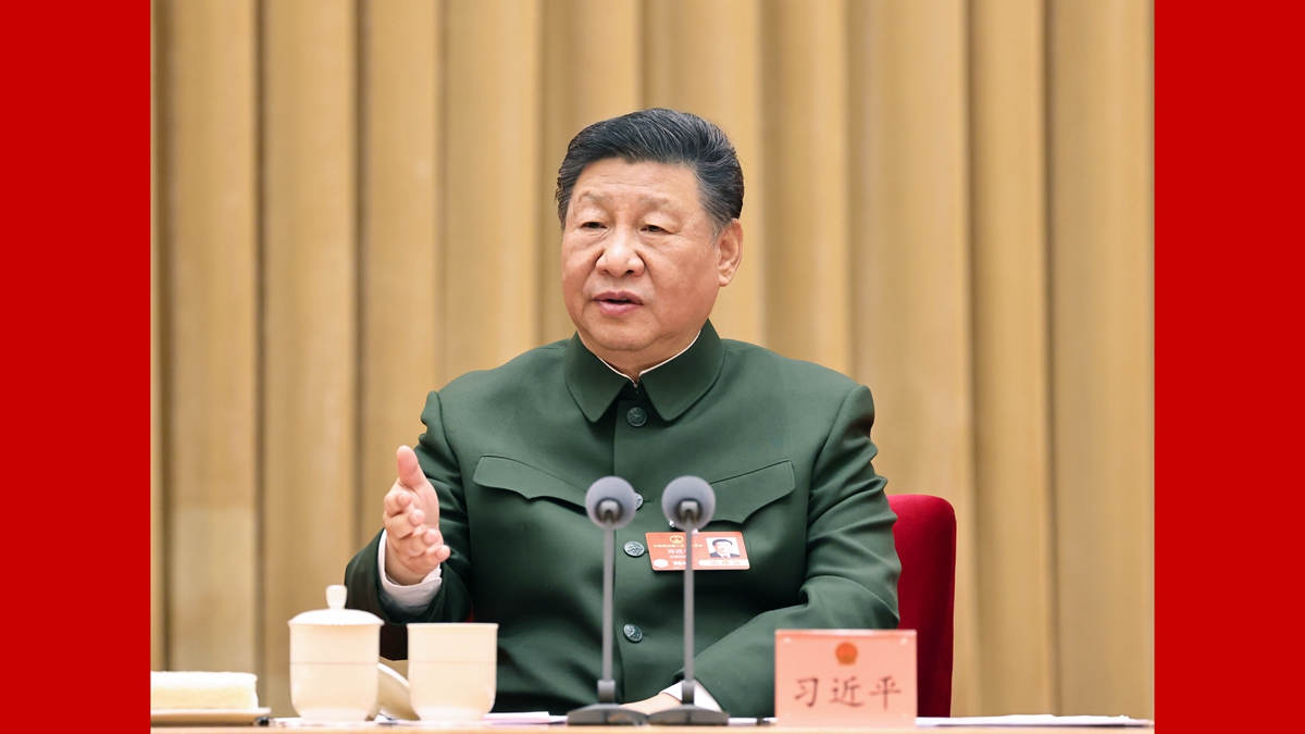習(xí)近平出席解放軍和武警部隊(duì)代表團(tuán)全體會(huì)議